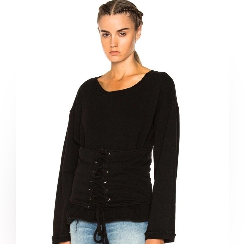 RTA Top Women’s Small Black Colette Corset Waistband Grunge Gothic Dark Feminine